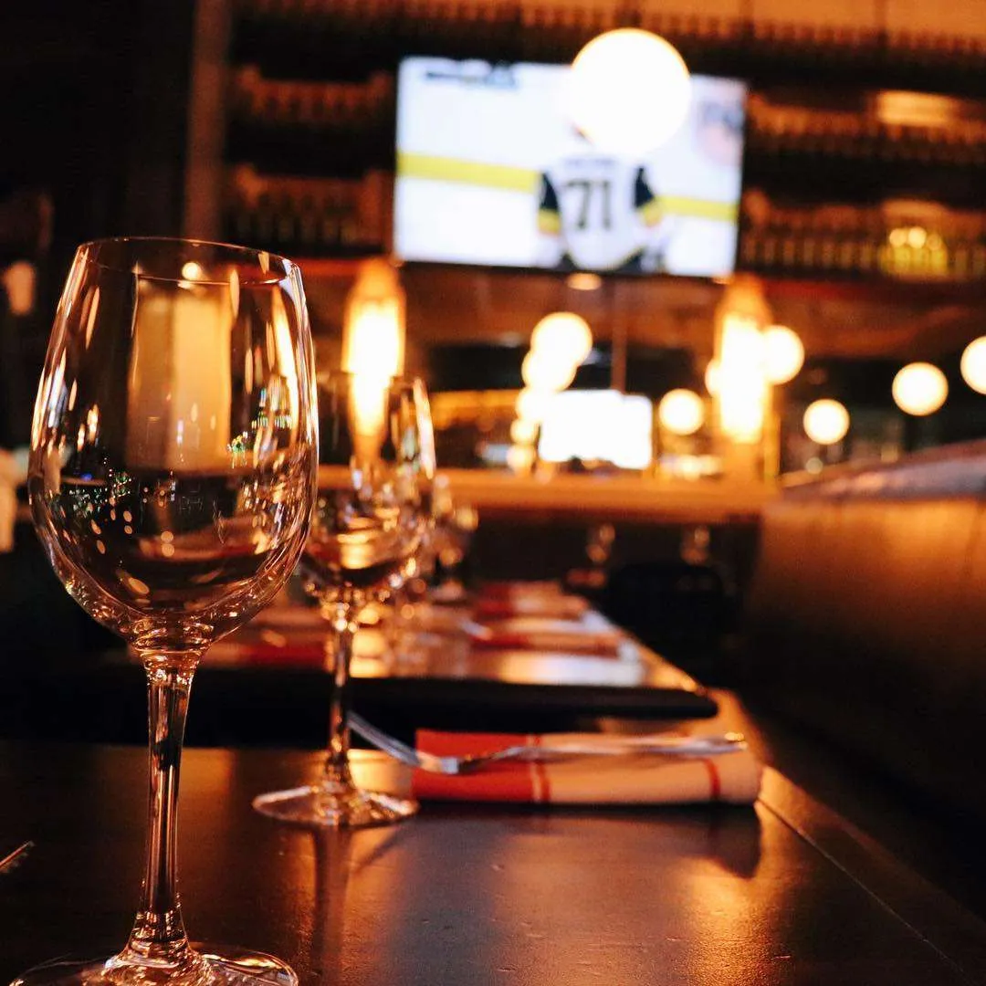 Tables dressed for the service at the Favorite Bistro Las Vegas.